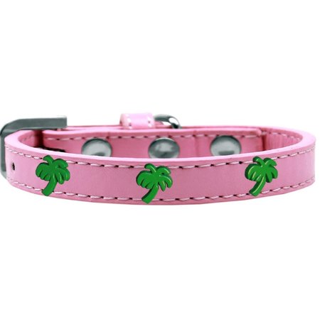 MIRAGE PET PRODUCTS Green Palm Tree Widget Dog CollarLight Pink Size 16 631-24 LPK16